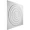Ekena Millwork Wade EnduraWall Decorative 3D Wall Panel, White, 19 5/8"W x 19 5/8"H WP20X20WDWH - alternate 4